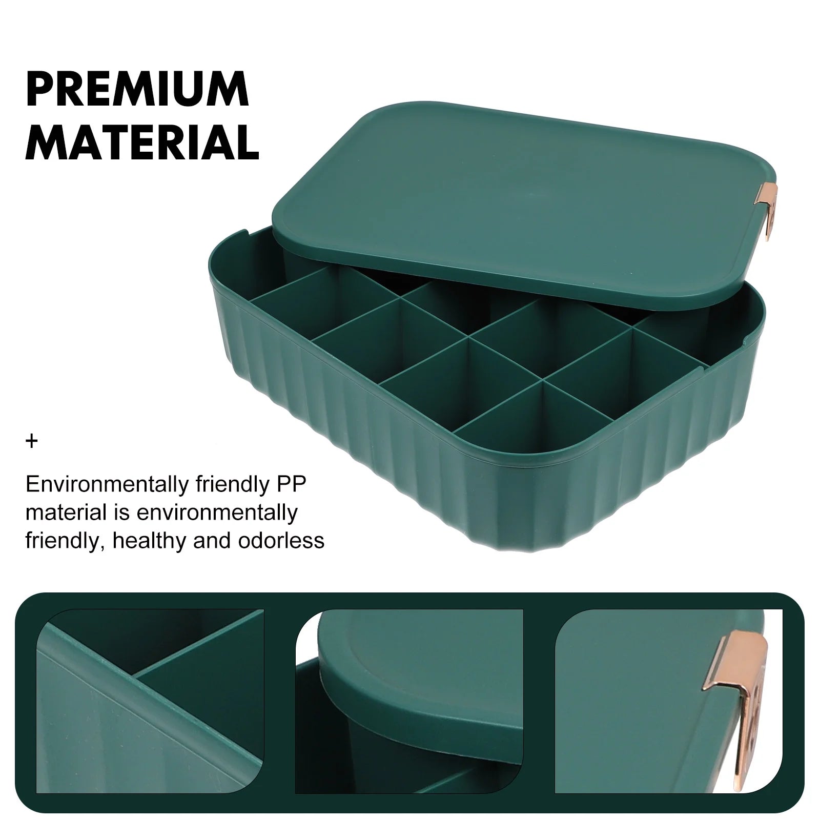 Underwear Drawer Storage Organizer Bin Box Green Z3923