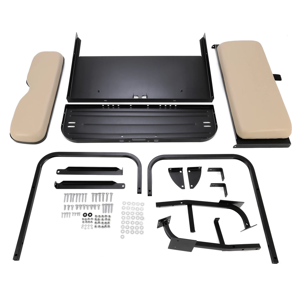 Rear Back Seat Kit for EZGO Marathon Golf Cart Tan Flip Folding Y93656