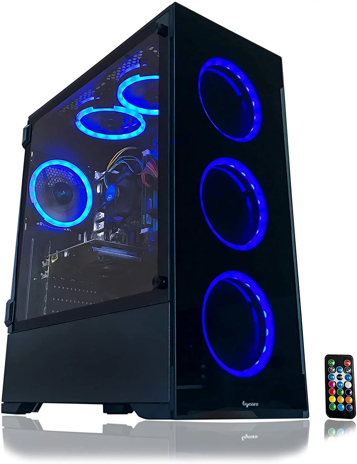 Gaming PC Desktop Computer Intel 3.70GHz 16GB RAM 512GB SSD WiFi RX 580 8GB Windows 11 RGB T124