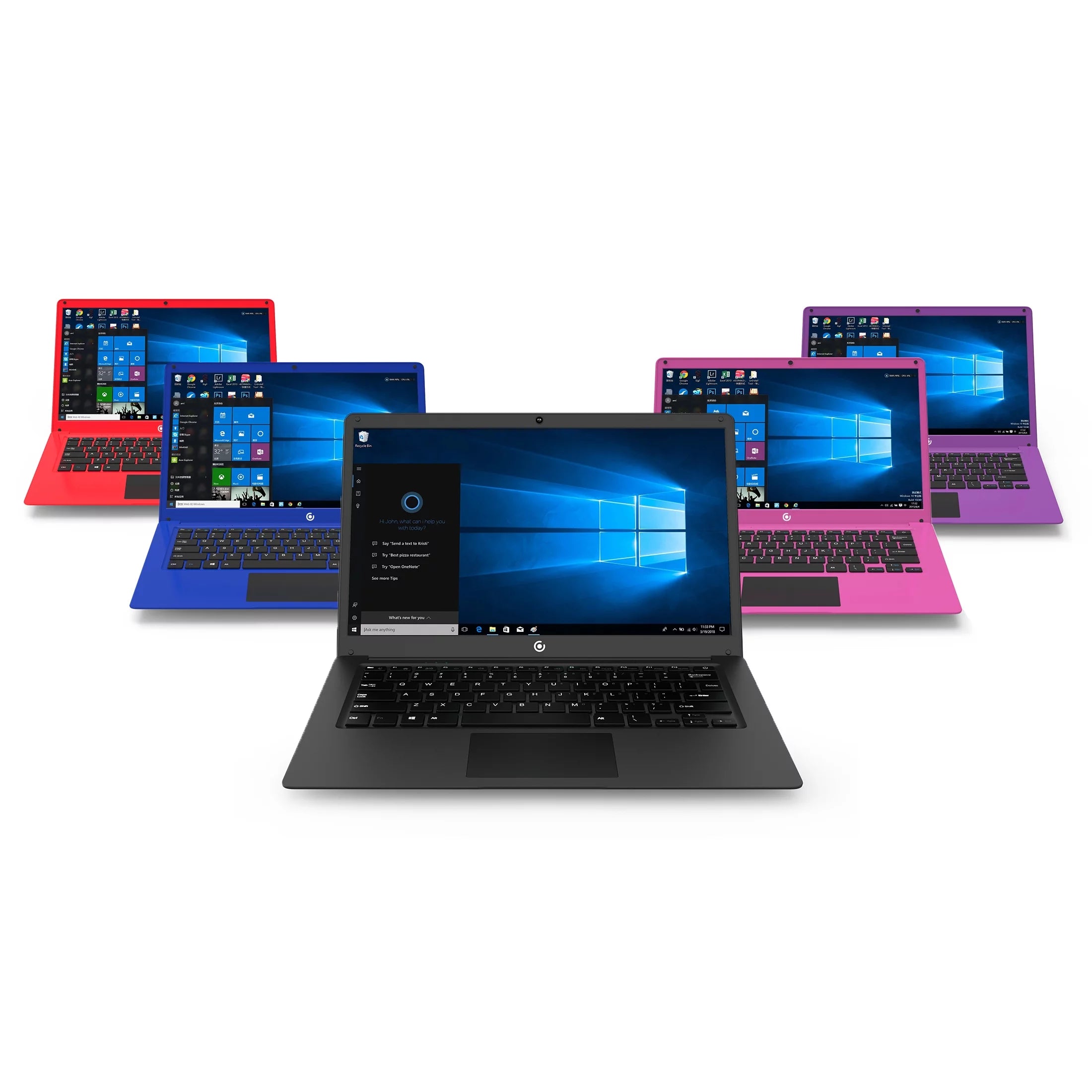 Core Innovations 14.1" PC Laptops, Intel Celeron N3350, 4GB RAM, 64GB HD, Windows 10, Red, CLT146401