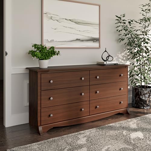 Rustic White Double Drawer Dresser with Nightstand C7017