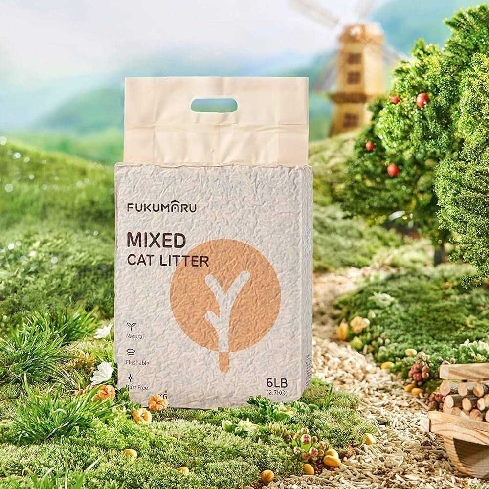 Tofu Cat Litter Clumping, Dust Free Unscented Flushable, Lightweight Low Tracking B15738