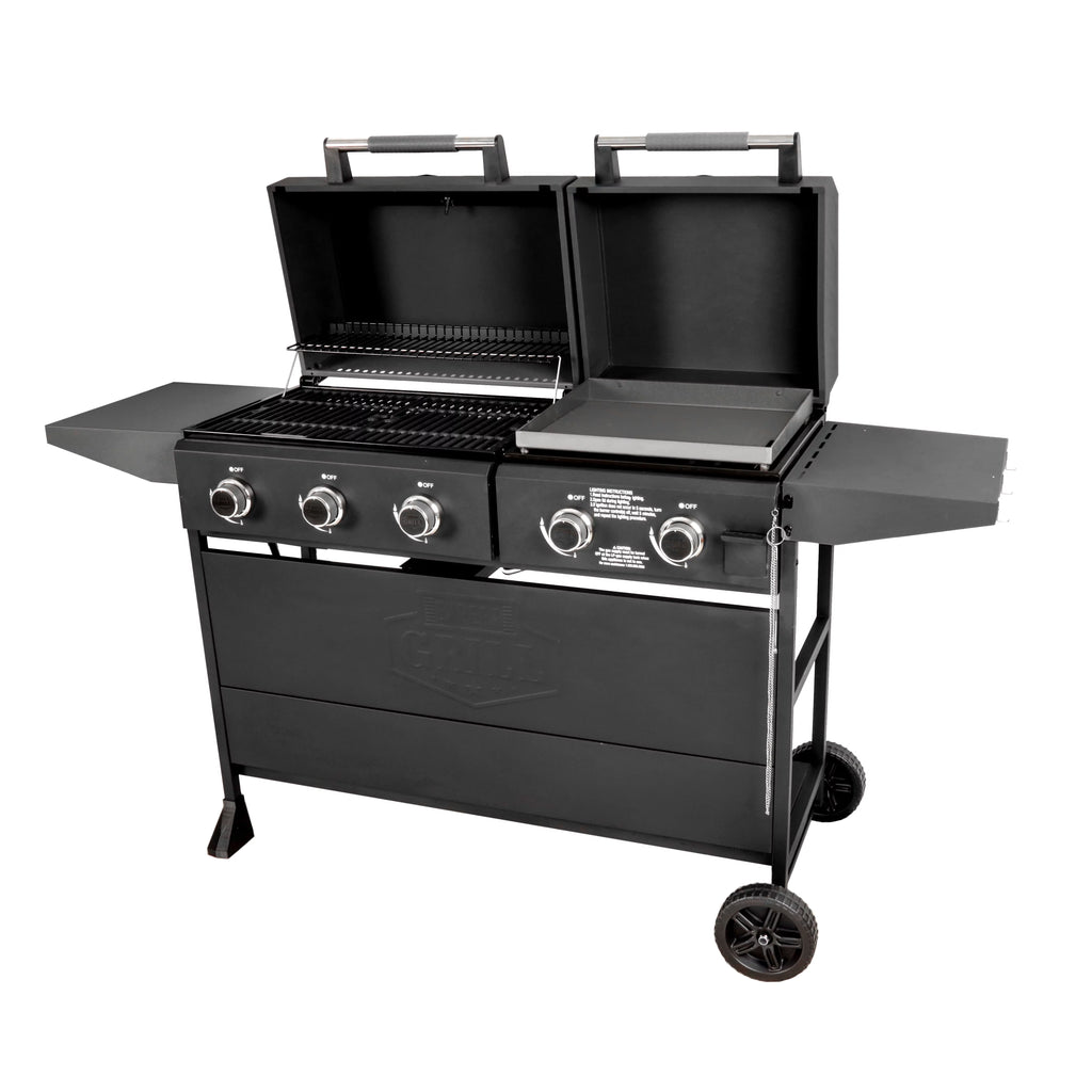 5 Burner Propane Gas Grill and Griddle, Black R371540
