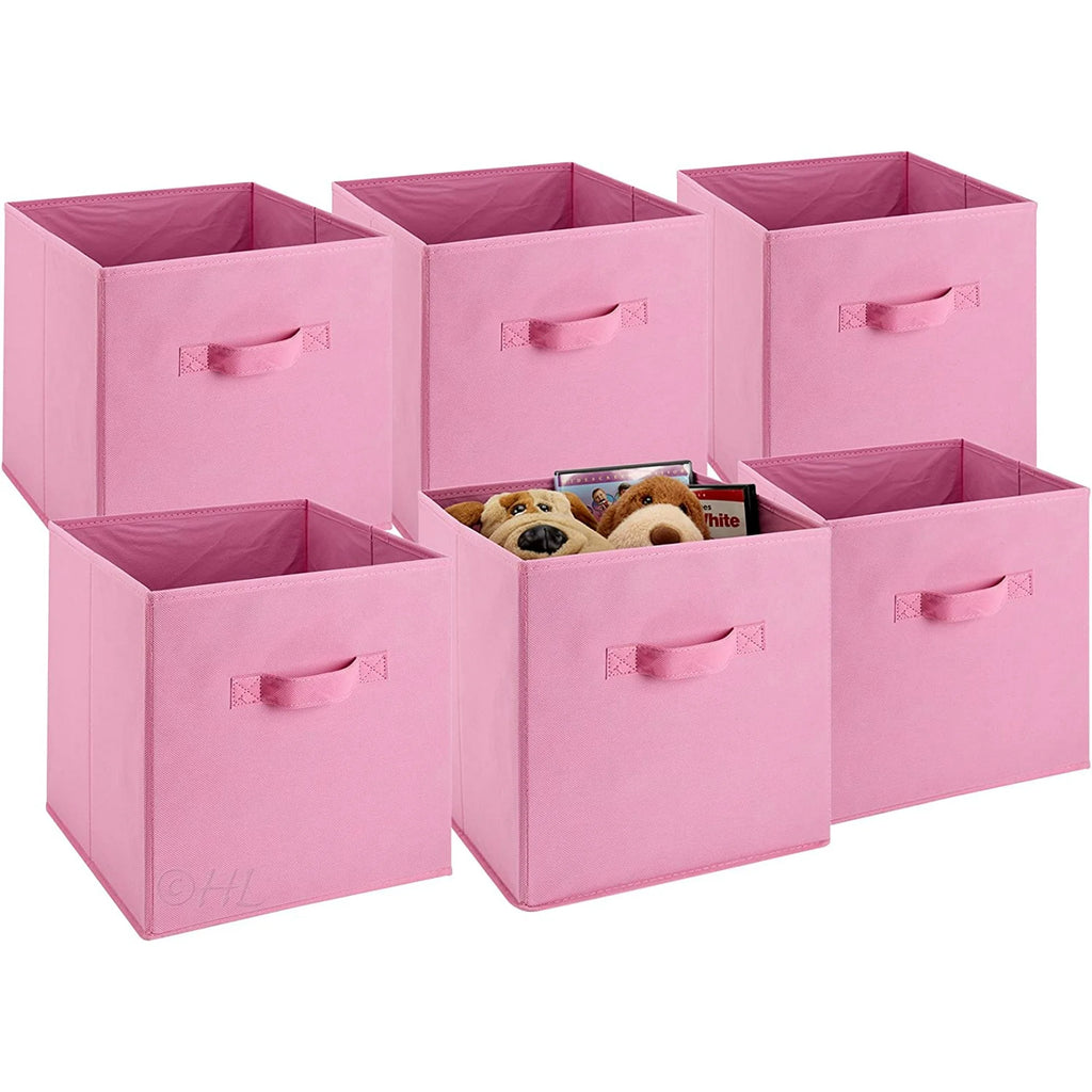 Foldable Laundry Storage Bins 6-Pack Collapsible Cube Organizers S910