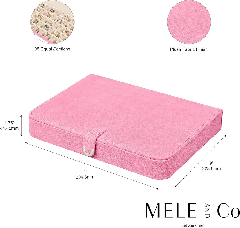 Plush Jewelry Box with Ring and Earring Organizer H325097