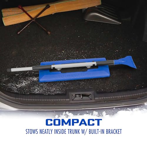 4-in-1 Telescoping Scratch-Free Snow Broom + Ice Scraper with LED Headlights P705