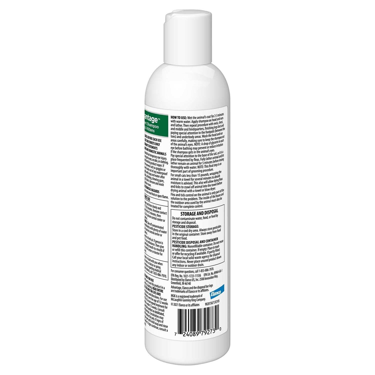 Flea & Tick Treatment Shampoo for Cats & Kittens K4250