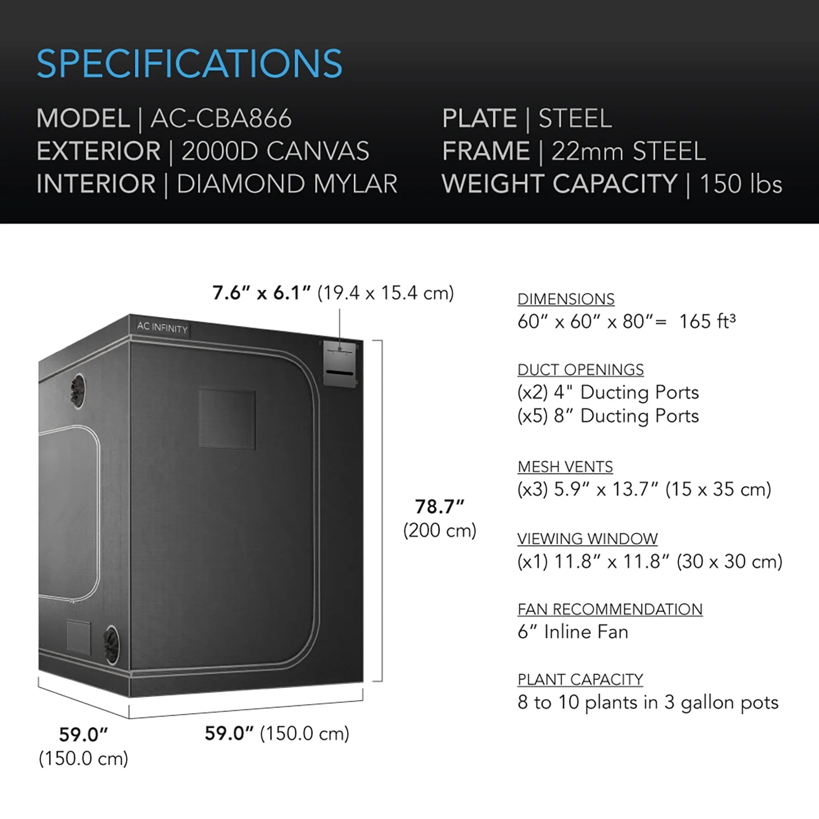 Grow Tent 5x5 for Indoor Hydroponics V660851
