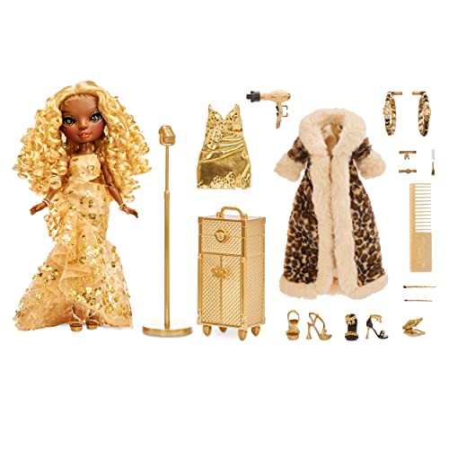 Posable Fashion Doll with 2 Designer Outfits and Vanity Playset W259133