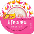 Friskies Lil' Soups with Sockeye Salmon in a Velvety Chicken Broth Lickable Cat Food Topper, 1.2-oz cup, case of 8 - Pet Supplies online store