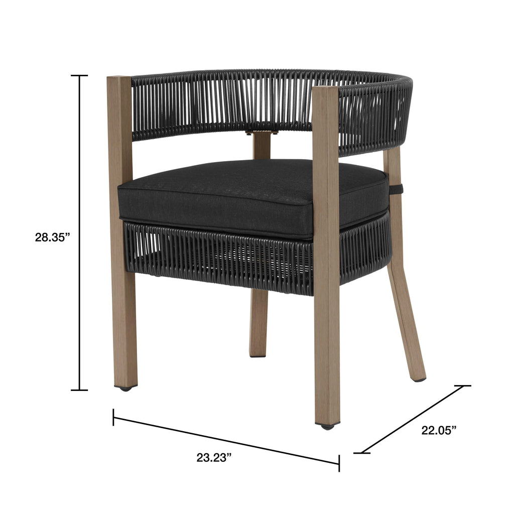 5-Piece Wicker Outdoor Dining Set, Black N1845