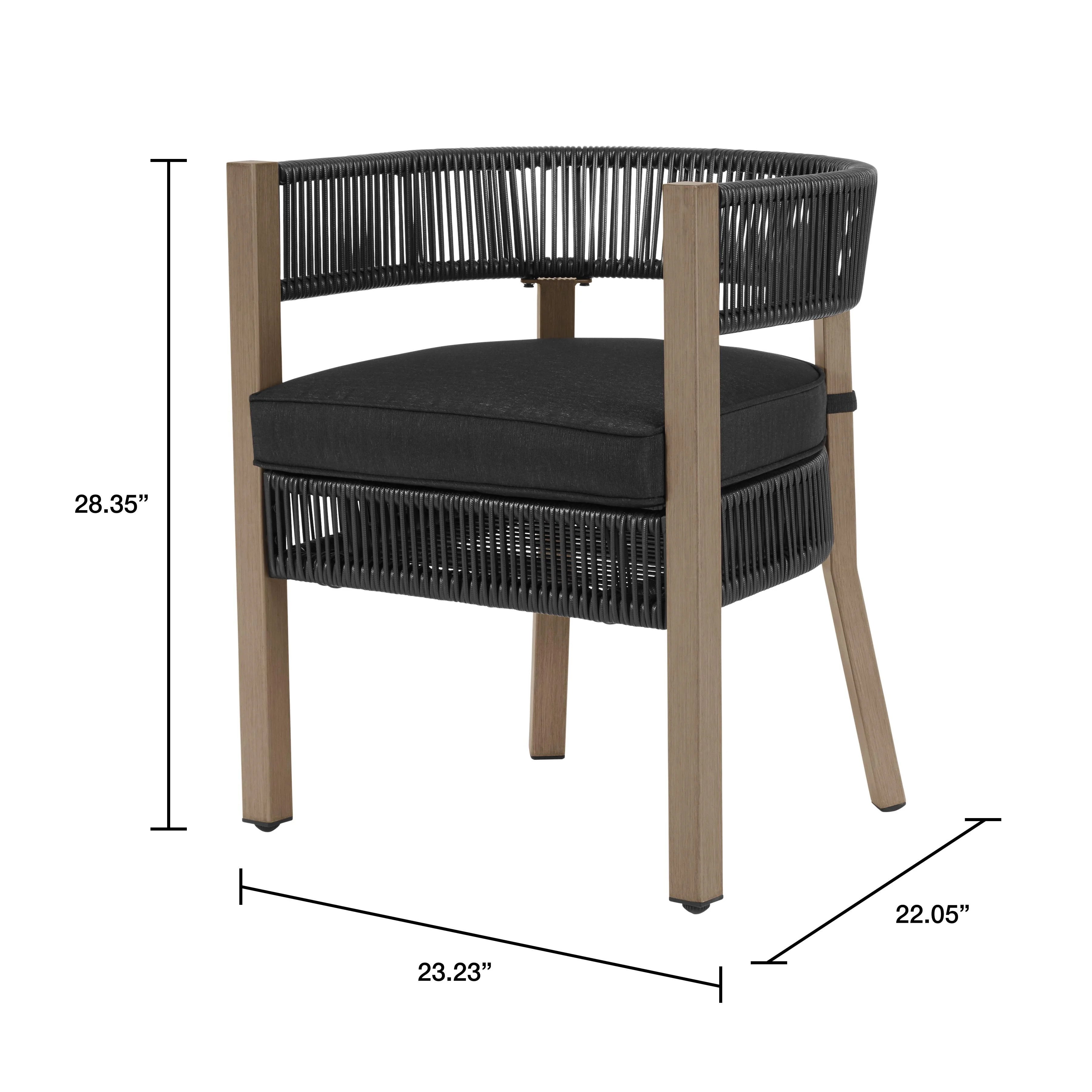 5-Piece Wicker Outdoor Dining Set, Black N1845
