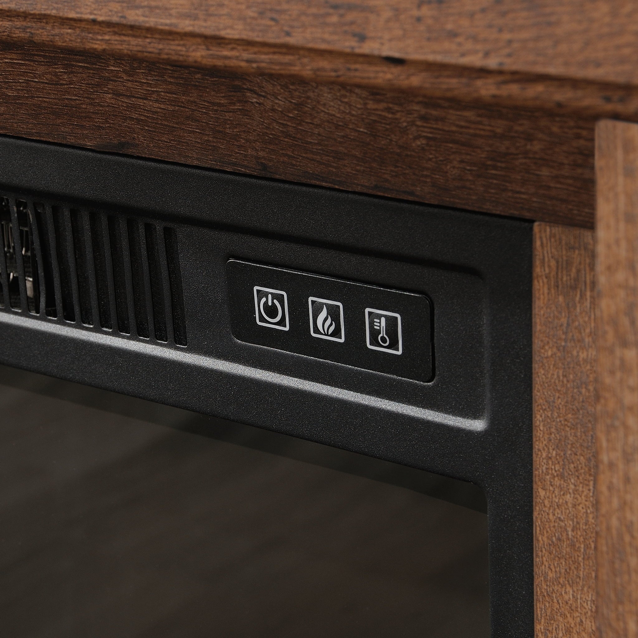 Rustic Fireplace TV Stand for TVs up to 50", Vintage Oak Finish H9192