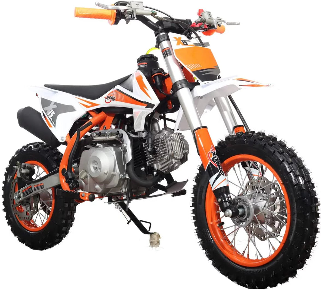 110cc Dirt Bike, Semi-Automatic Kick Start, 12"/10" Wheels D1611