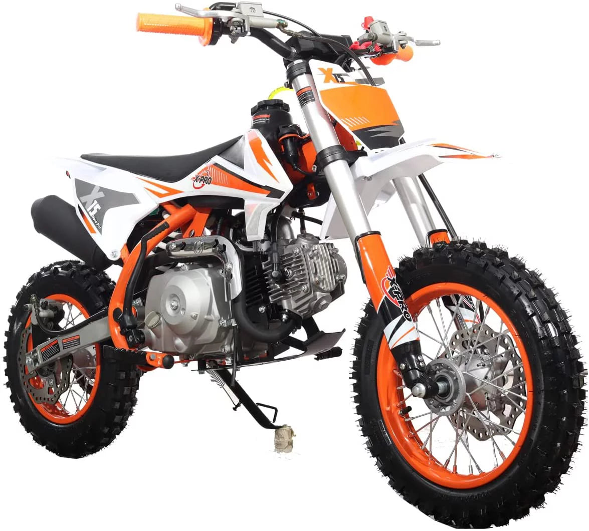 110cc Dirt Bike, Semi-Automatic Kick Start, 12"/10" Wheels D1611