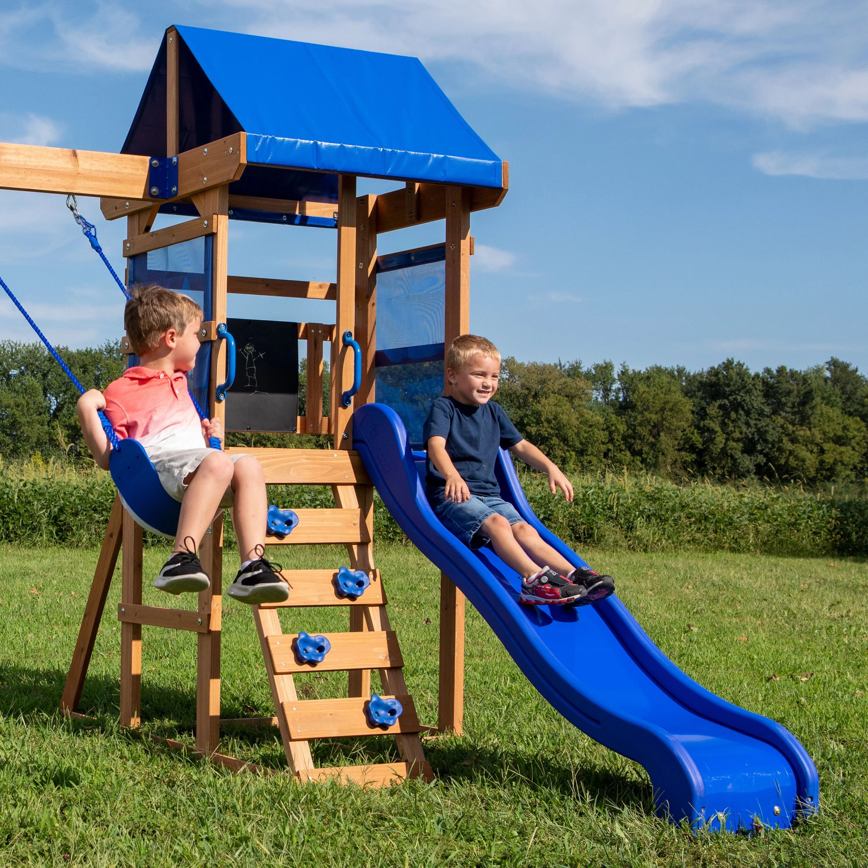 Wooden Cedar Swing Set K235
