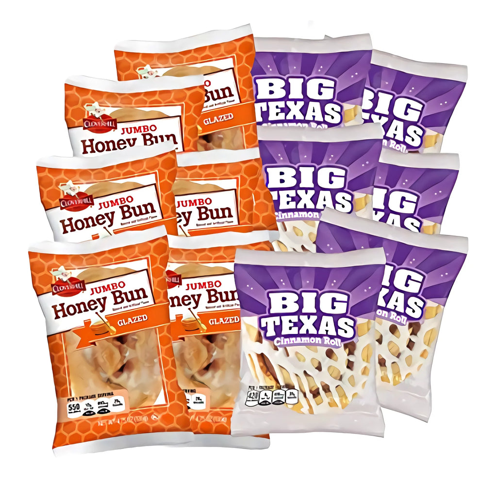 Jumbo Glazed Honey Bun & Cinnamon Roll Combo, 12 Pack R72617