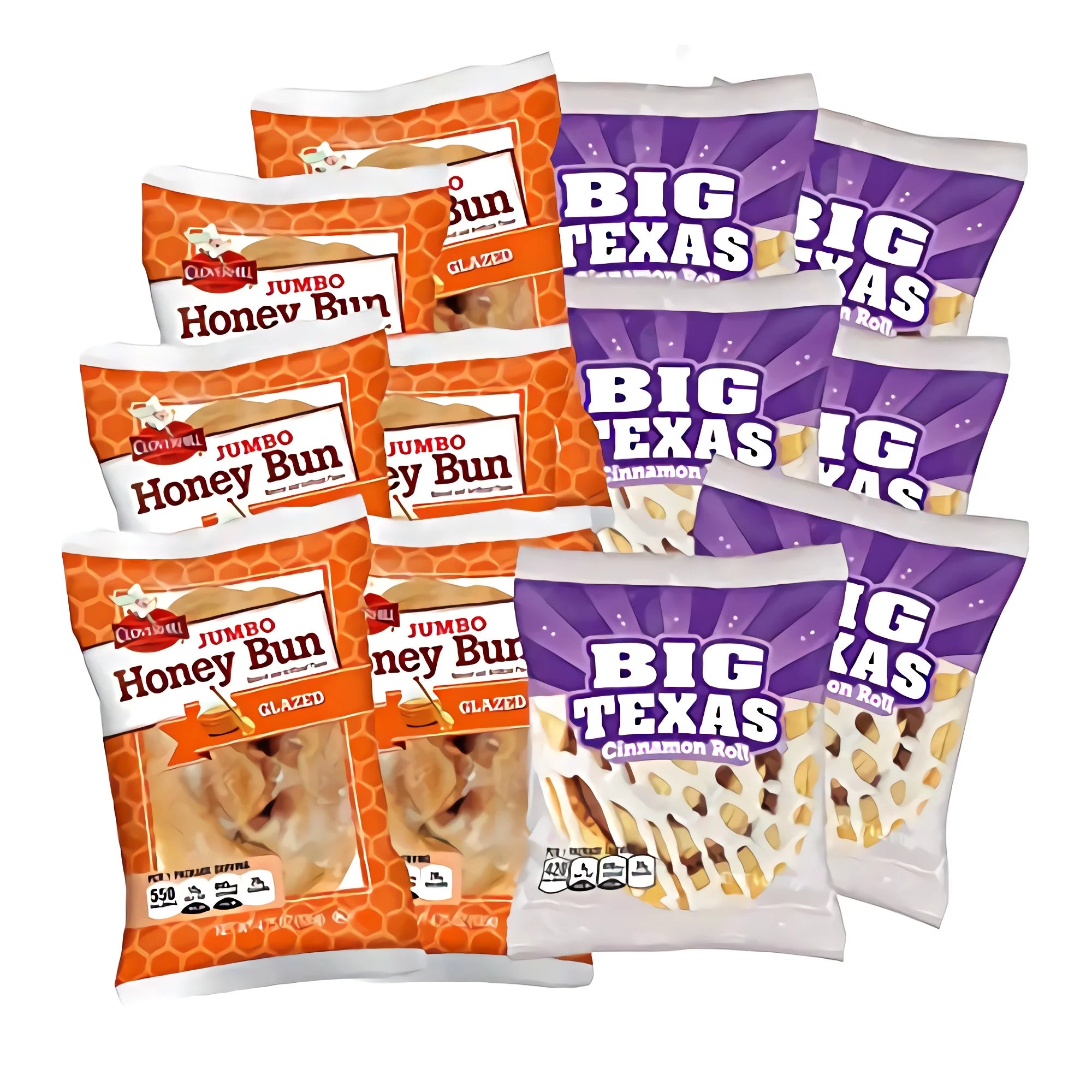Jumbo Glazed Honey Bun & Cinnamon Roll Combo, 12 Pack R72617