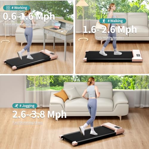 Walking Pad Under Desk Treadmill for Home, Portable Mini Treadmill with Remote Control R300904