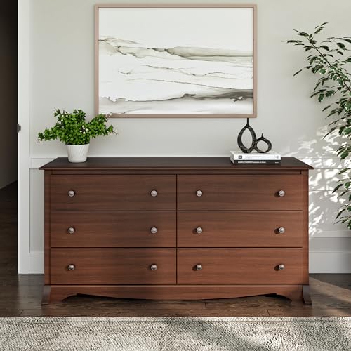 Rustic White Double Drawer Dresser with Nightstand C7017