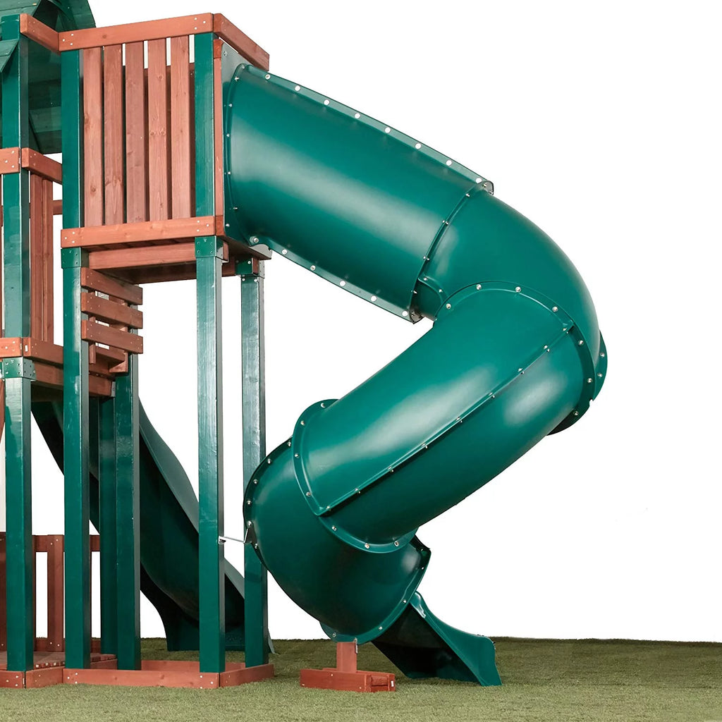 Turbo Tube Slide for Backyard Swing Sets, 7 Foot Deck Heights F66927