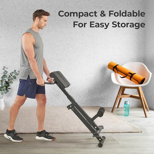 Roman Chair Hyperextension Bench for Glute, Hamstring and Lower Back D68631