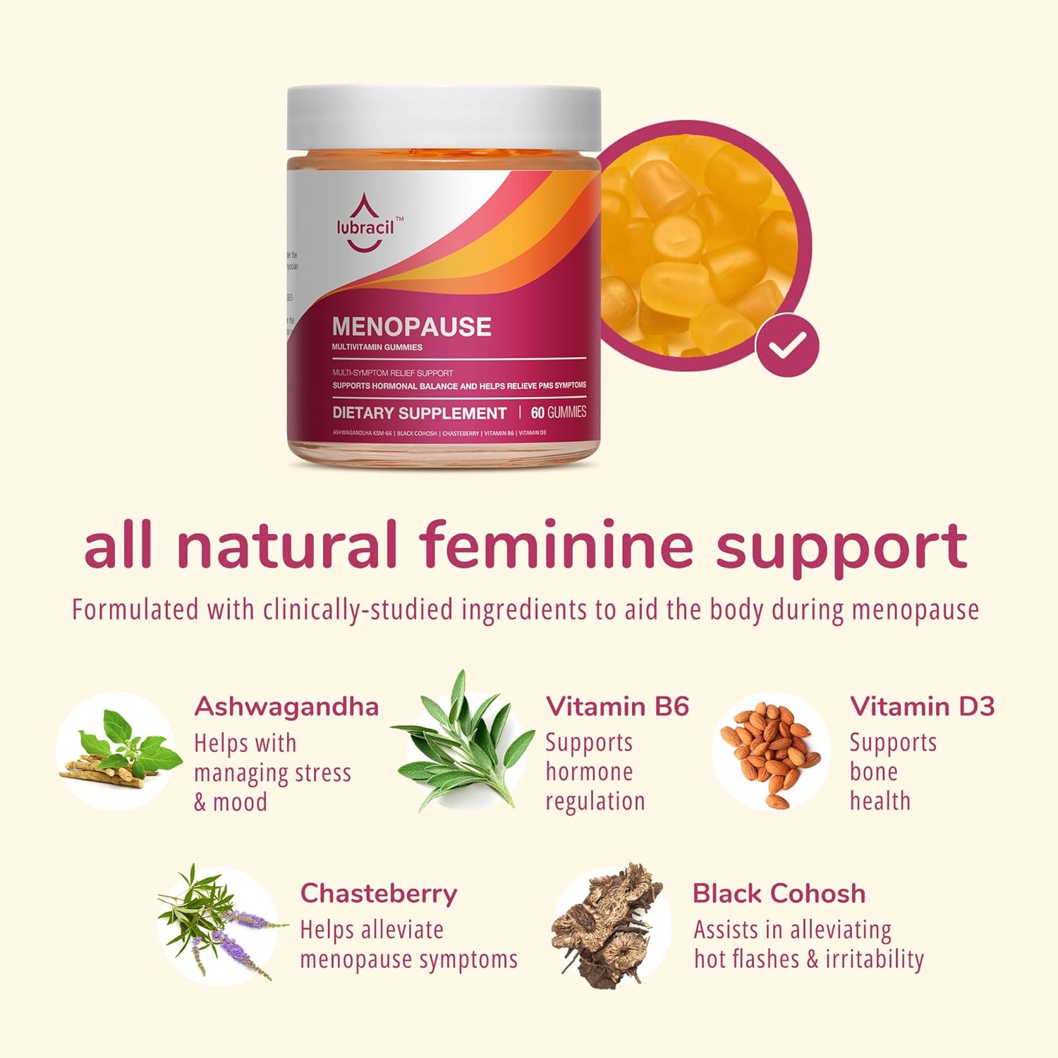 Daily Intimate Feminine Cream & Menopause Support Gummies U76548