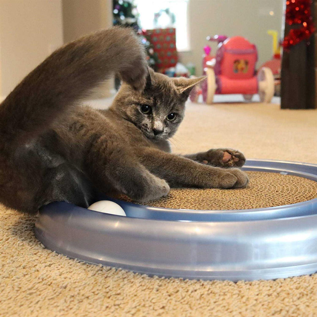 Cat Scratcher Toy with Track Ball T8468
