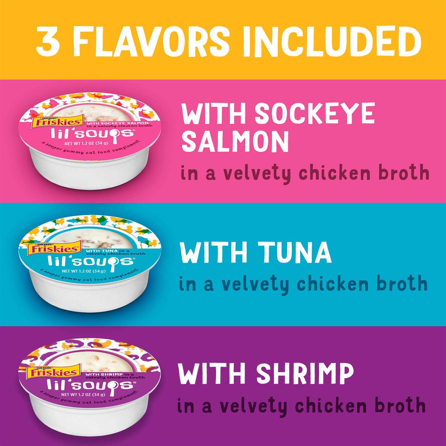 Grain Free Wet Cat Food Variety Pack with Salmon Tuna or Shrimp W687