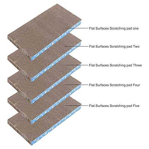 Cat Scratch Pad Cardboard, Reversible, 5 Pack U909