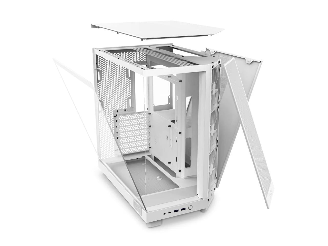 Compact Dual-Chamber Mid-Tower Airflow Case, White E21114