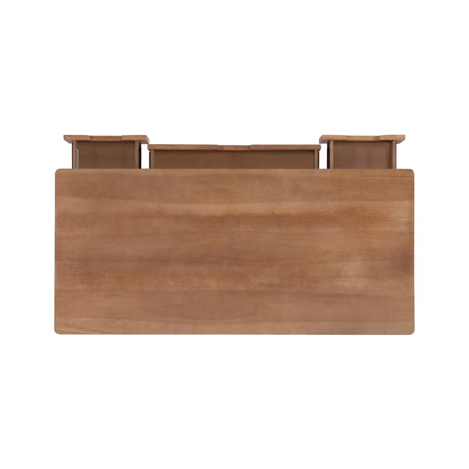 Rattan Wood Desk with Drawers K656