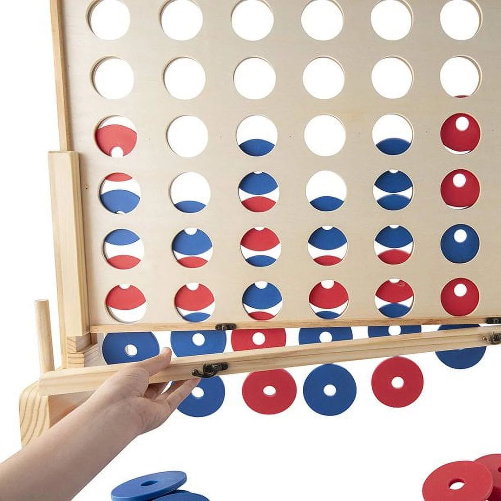 Giant Connect 4 Game - 4 in A Row Wooden Family Game Indoor/Outdoor Use C266540