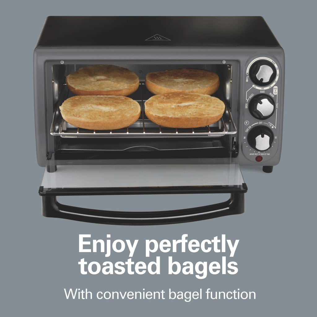 Toaster Oven, Black with Gray Accents I3994