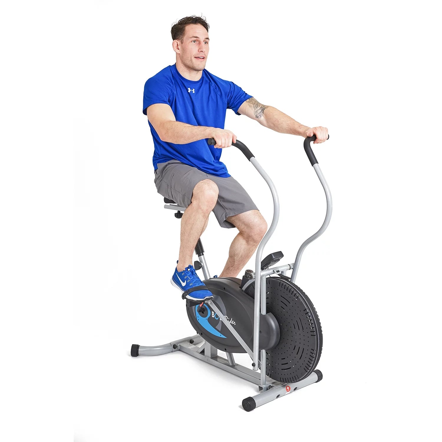 Upright Exercise Fan Bike with Softer Seat for Home Gym J98288