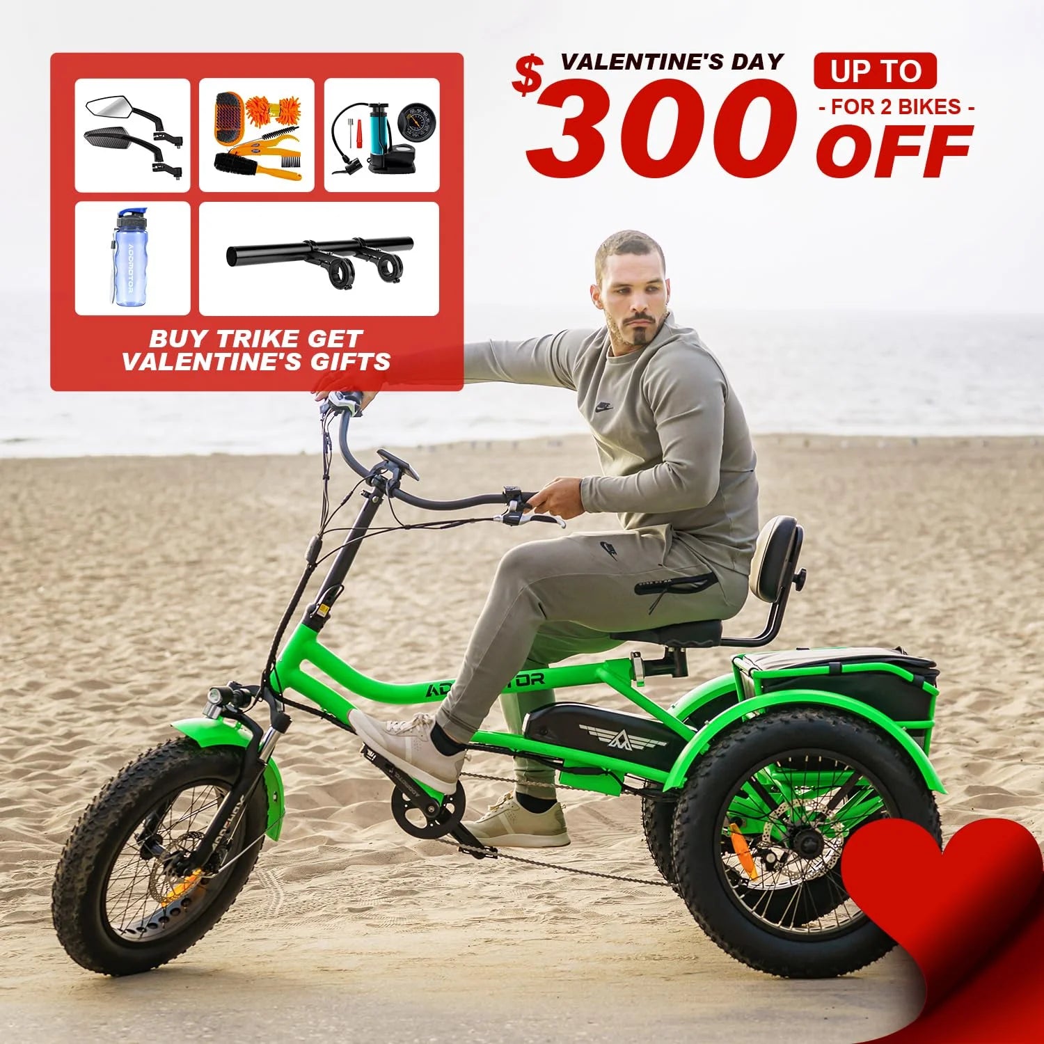 Semi-Recumbent Electric Trike for Adults, 750W 48V 20Ah, 20" Fat Tire 3-Wheel Tricycle C9073