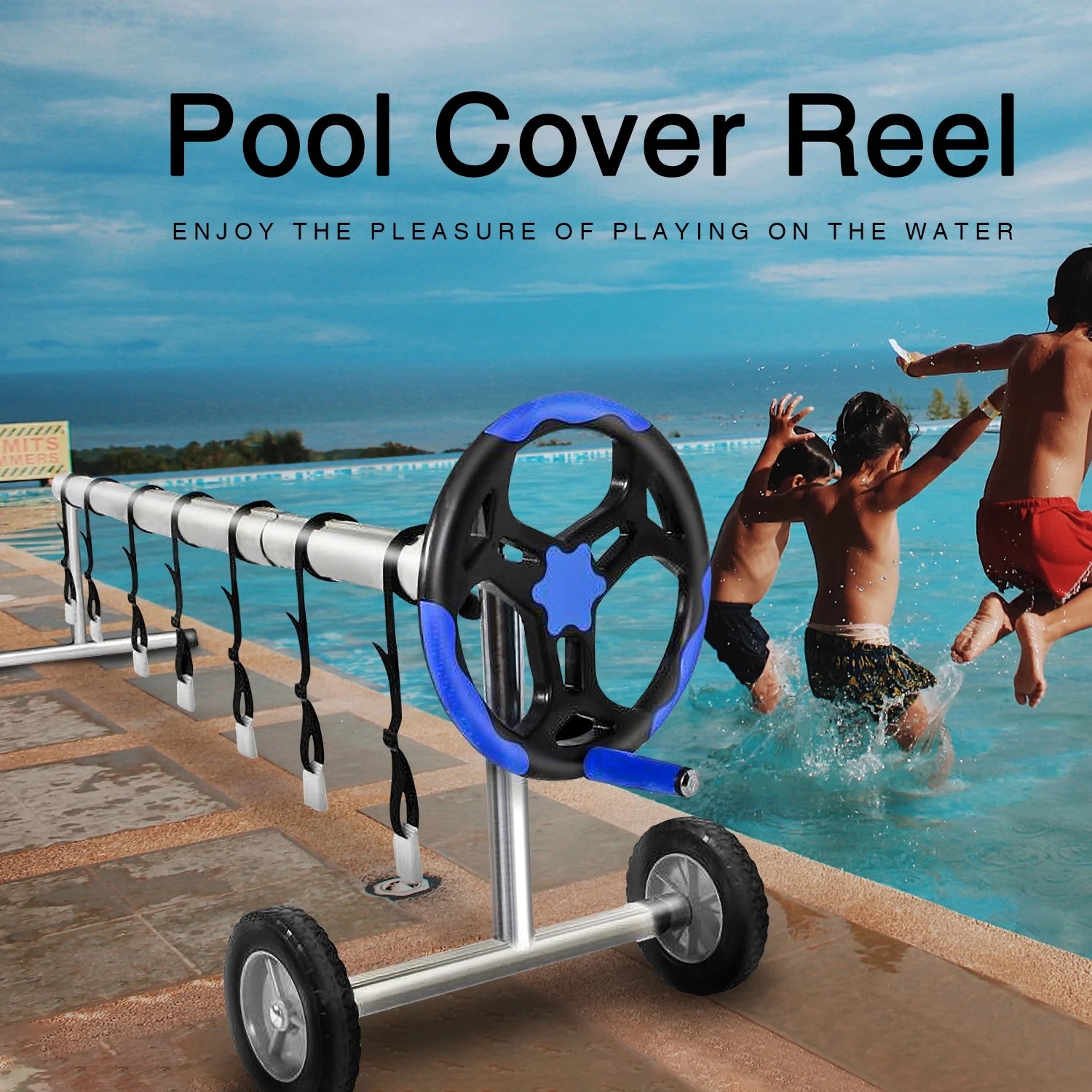 20 ft Aluminum Pool Cover Reel Set for Inground Swimming Pool K204