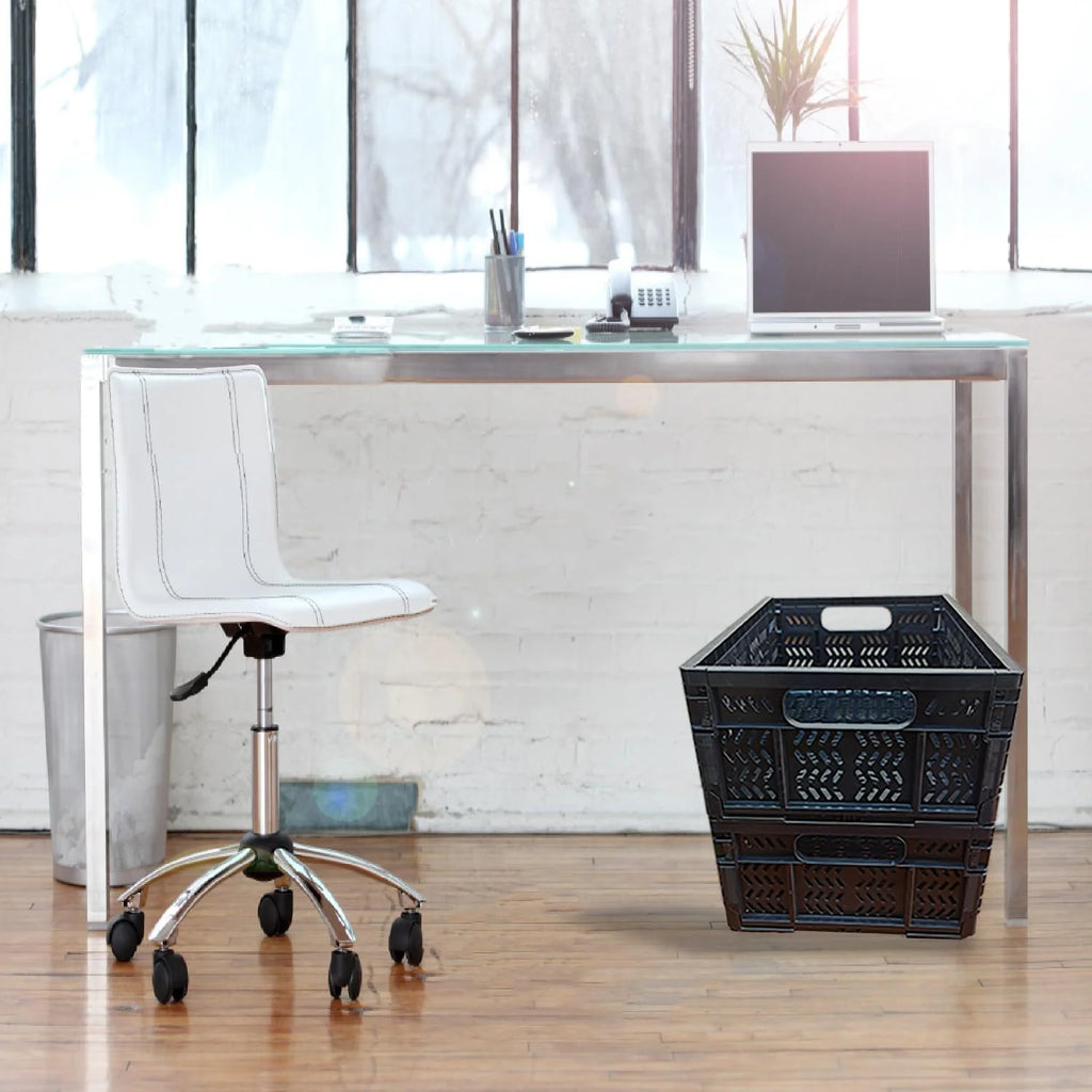 Foldable Plastic Storage Crates, 20L, 4-Pack D4825
