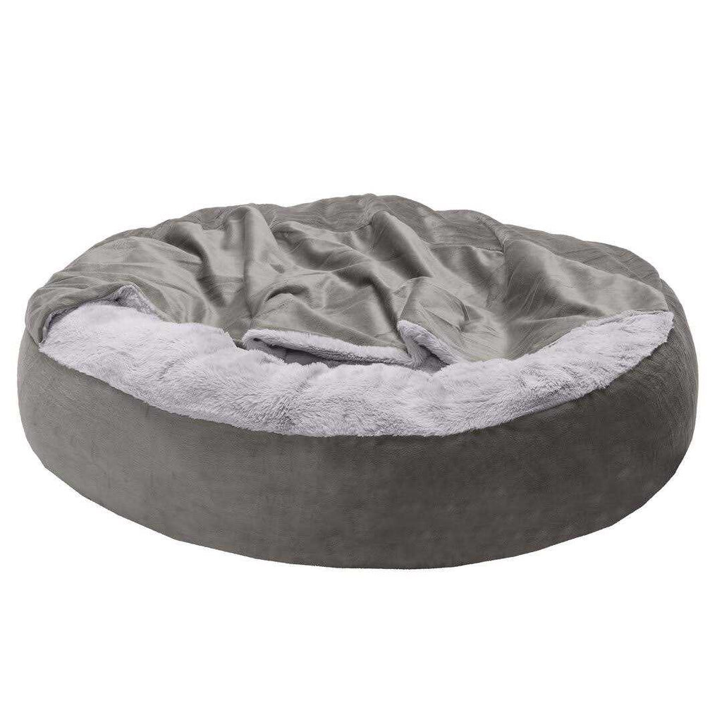 Faux Fur Hooded Donut Bed P4336