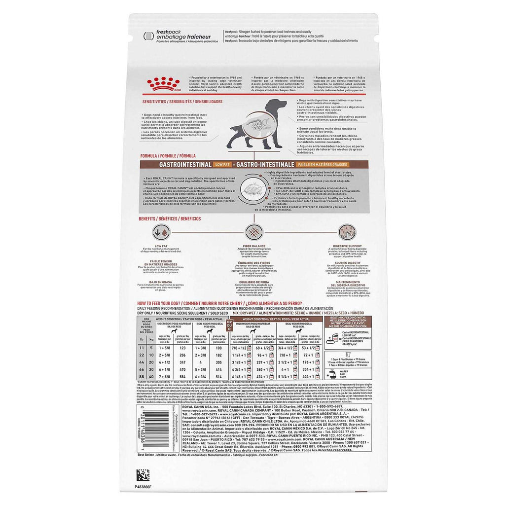 Gastrointestinal Low Fat Dry Dog Food Q928