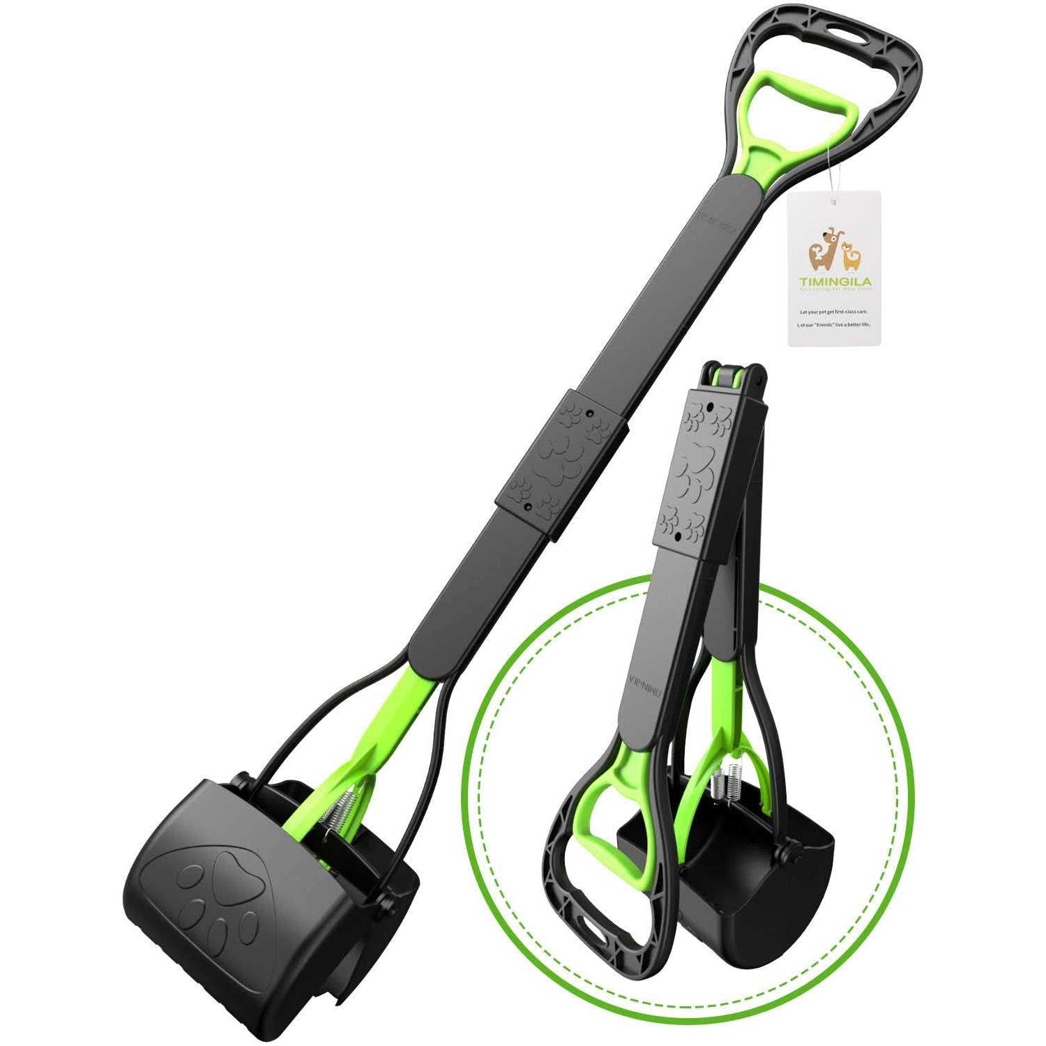 TIMINGILA 33 Long Handle Portable Pet Pooper Scooper for Large and Small Dogs,High Strength Material and Durable Spring,Great for Lawns - Pet Supplies online store
