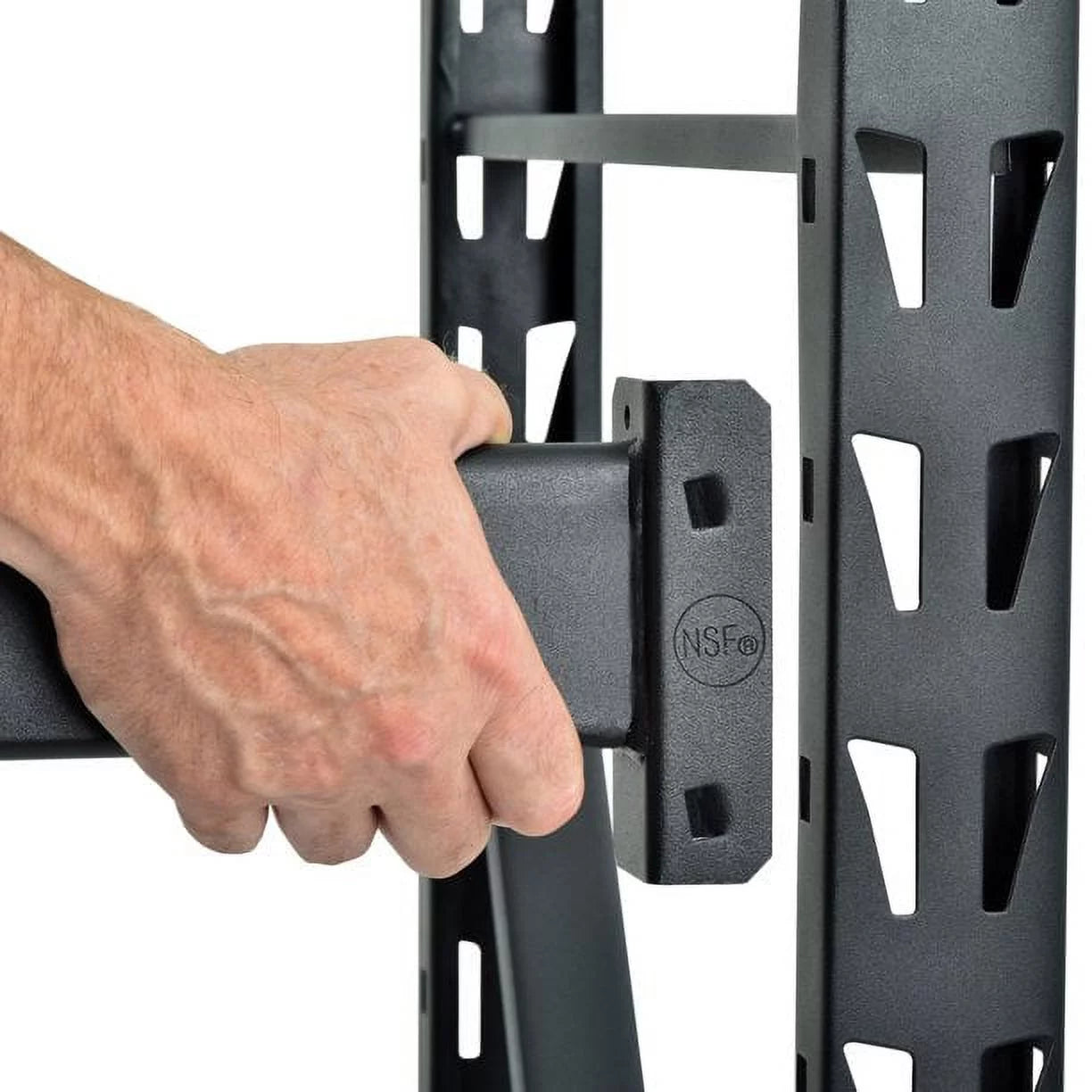 4-Tier Welded Steel Storage Rack, Black W318