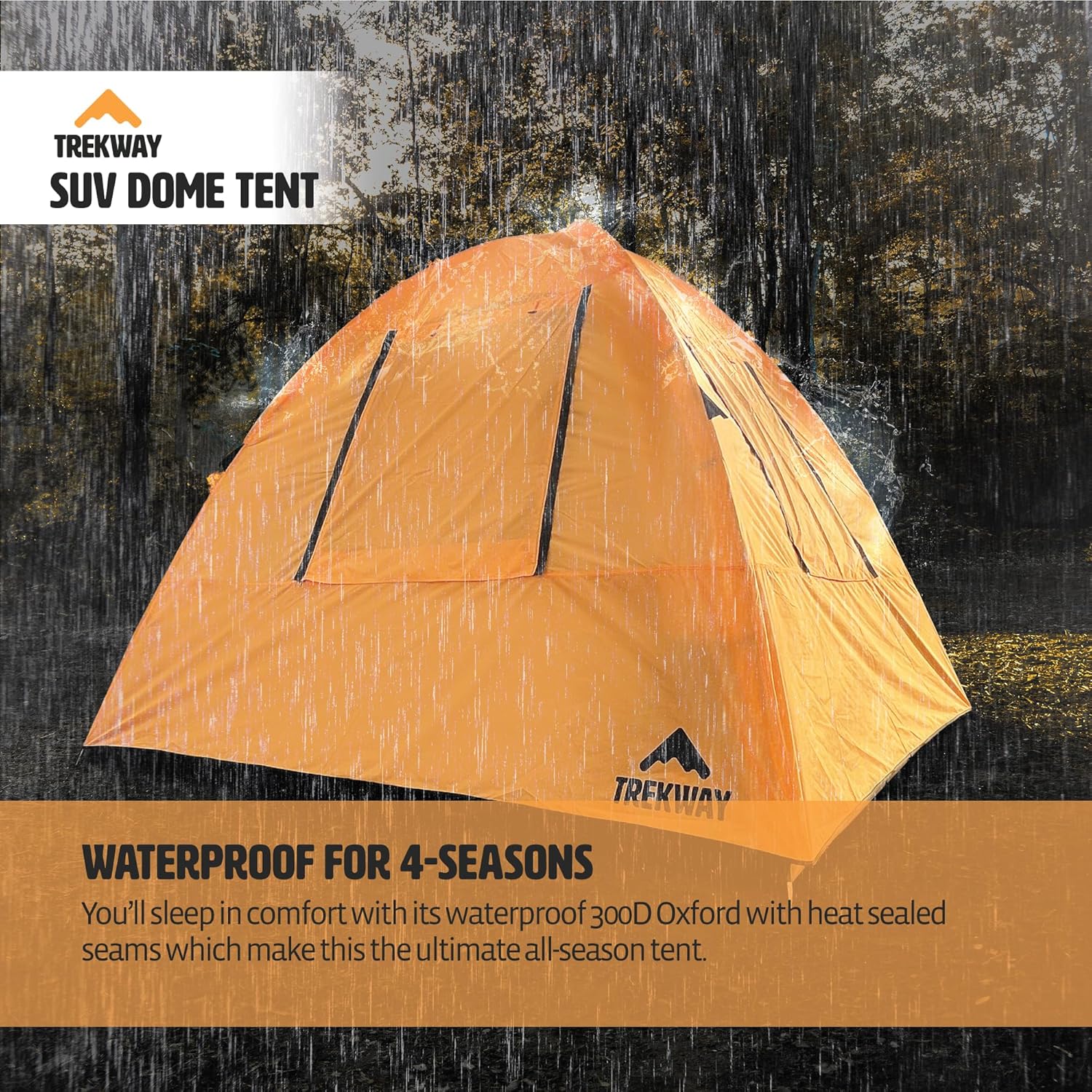 Waterproof Instant Camping Tent for SUV, 9 x 9 ft, Sleeps 7 Z406