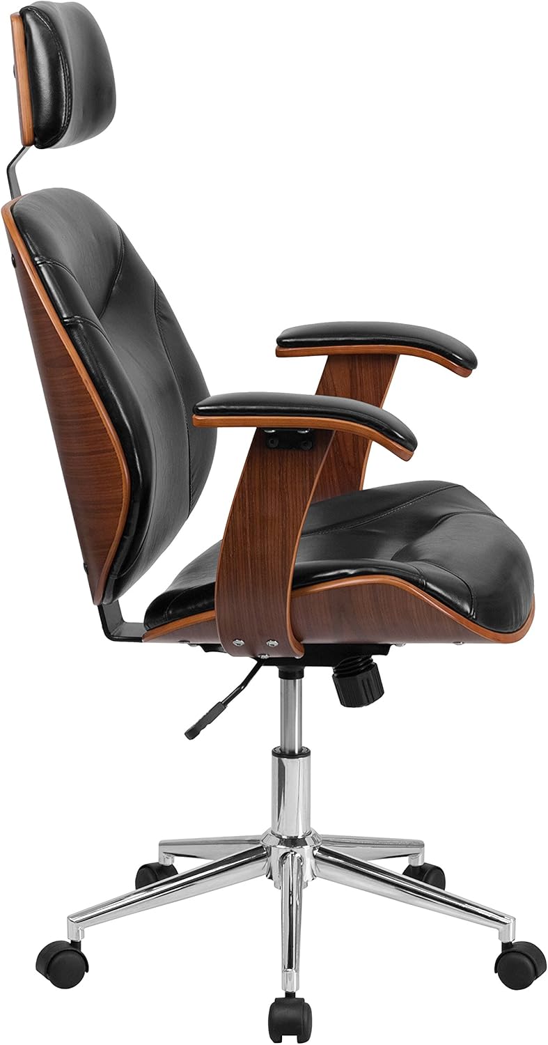 High Back LeatherSoft Executive Swivel Office Chair with Arms U787019