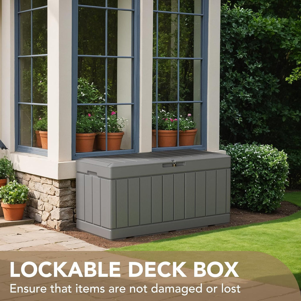 Outdoor Storage Box for Patio Cushions, Waterproof, Lockable V59499