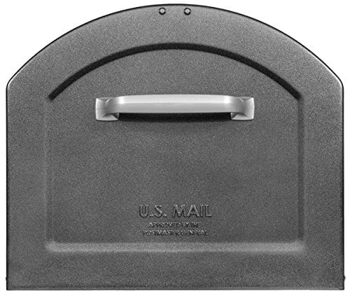 Galvanized Steel Post Mounted Mailbox, Pewter M482376