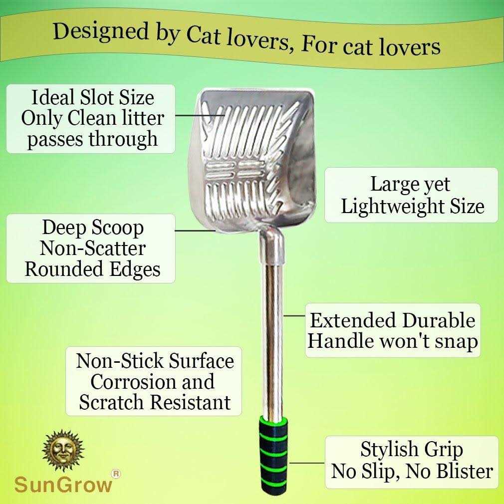 Metal Cat Litter Scoop for Clumping Clay & Dog Poop Picker A379044