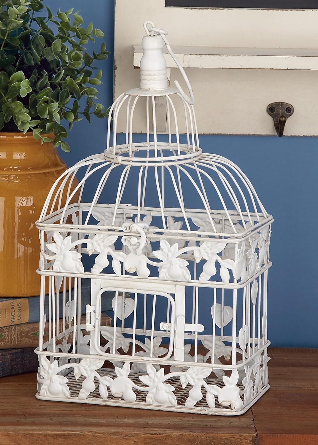 Vintage Metal Birdcage, 22 Inch, White L341146