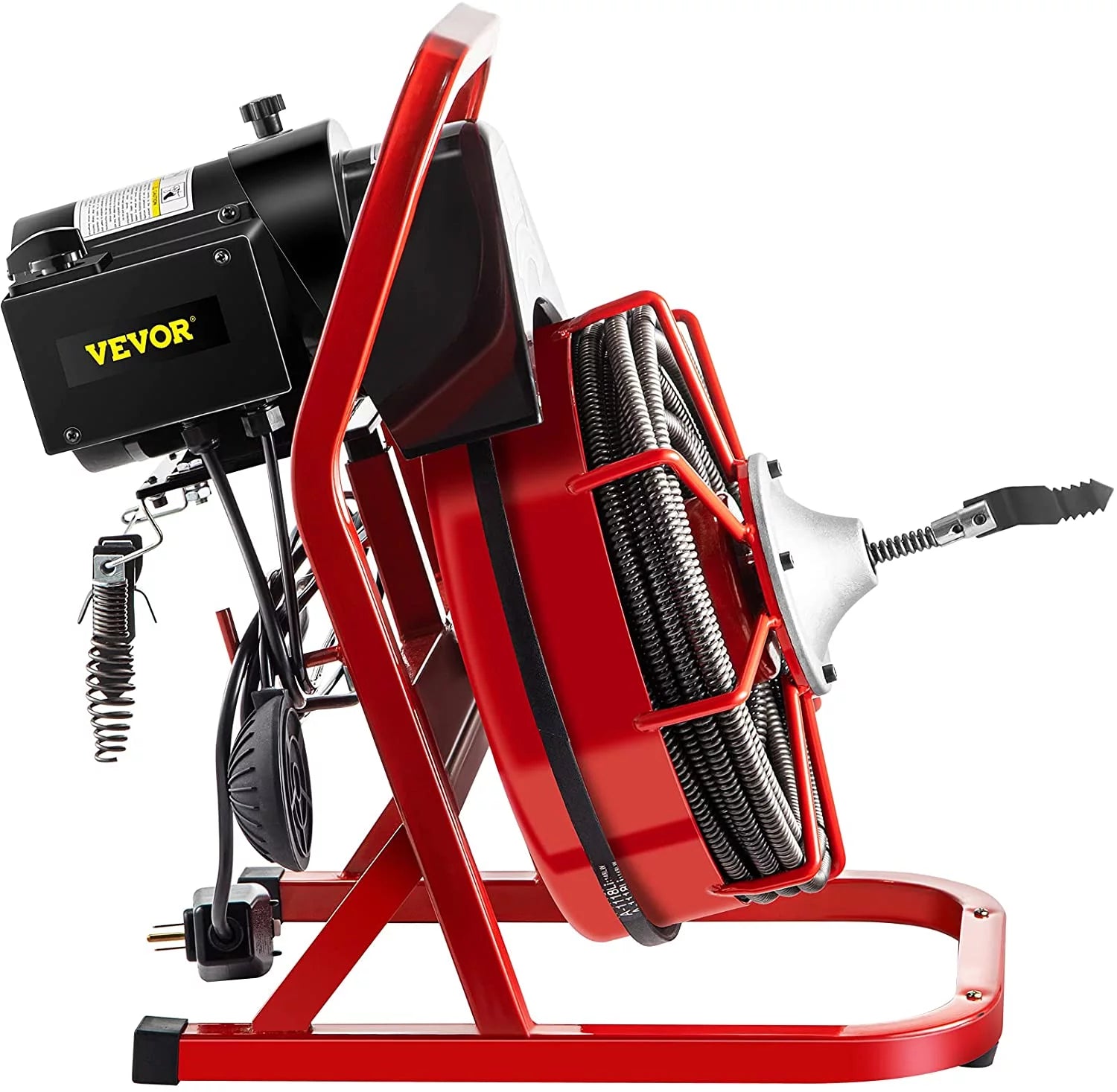Drain Cleaner Machine 75ft, 370W for 1" to 4" Pipes V91831