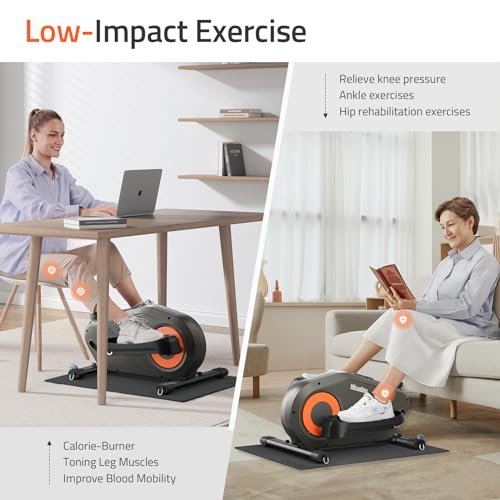 Under Desk Elliptical, Quiet Foot Pedal Exerciser for Home Use L971